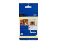 Brother Non Laminated Tape 8M X 12mm Black On White