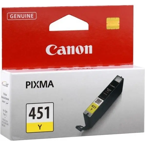 Canon-Ink-CLI-451 Y-iP7240/ MG5440/ MG5540/MG5640/ MG6340/MG7140/MG7540/ MX924/ IX6840/ iP8740- Yield 344