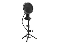 LORGAR Voicer 721, Gaming Microphone, Black, USB condenser microphone with tripod stand