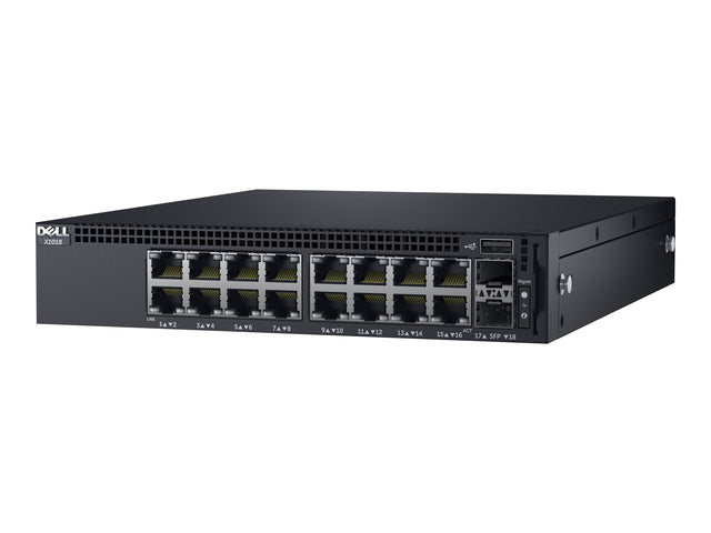 Dell Networking X1018 Smart Web Managed Switch/ 16x 1GbE and 2x 1GbE SFP ports Lifetime Limited Hardware