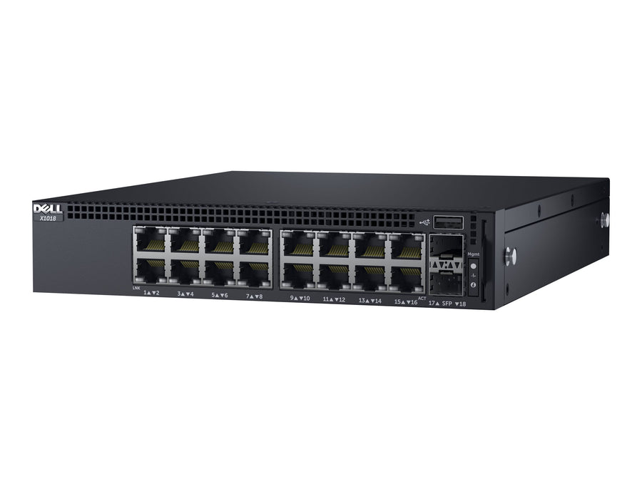 Dell Networking X1018 Smart Web Managed Switch/ 16x 1GbE and 2x 1GbE SFP ports Lifetime Limited Hardware