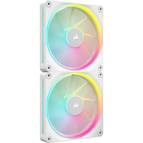 Corsair LX RGB Series, iCUE LINK LX140 RGB White, 140mm Fan, Dual Pack, iCUE LINK System Hub Included