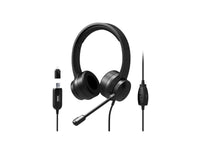 Port Black Comfortable Office Stereo USB Headset