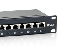326424 Premium 24-Port Cat.6 Shielded Patch Panel, Black