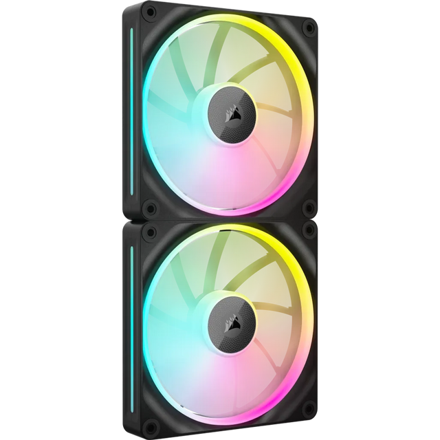 Corsair iCUE LINK LX140 RGB 140mm PWM Case Fan Black Dual Pack