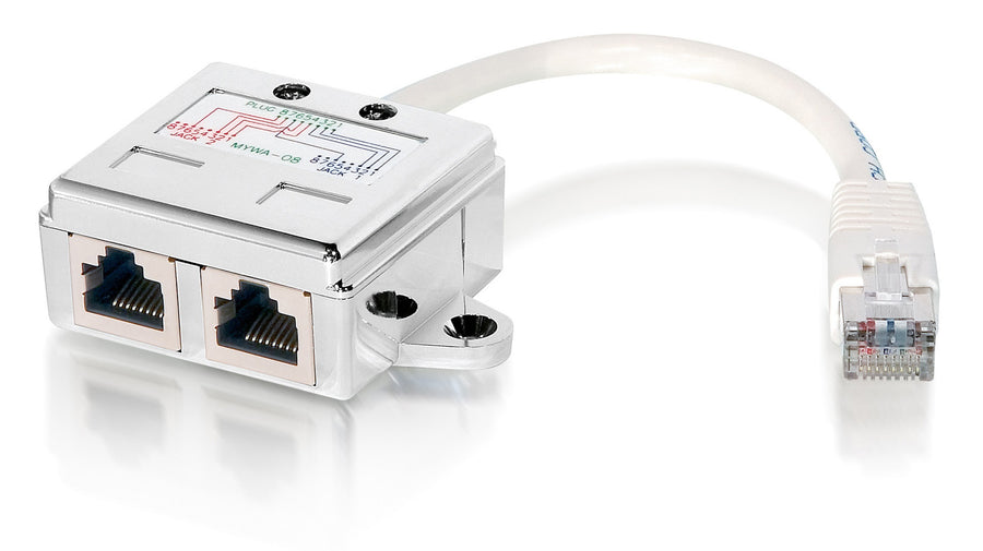 Equip Joiner, 2X RJ45 to 2 via 1 RJ45