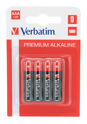 Verbatim AAA Battery Alkaline (4 Batteries Per Pack)