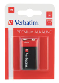 Verbatim 9V Battery Alkaline (1 Battery Per Pack)