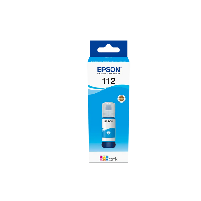 Epson EcoTank 112 Pigment Cyan Ink Bottle 70ml 6000 Pages for L5160 L5150