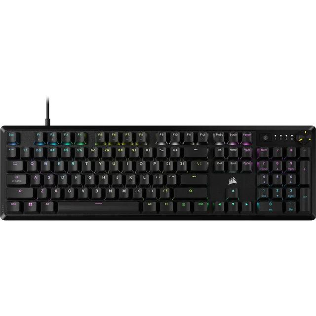 Corsair K70 Full-Size Mechanical Gaming Keyboard 104-Key USB MLX Red Switches (Black)