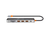 CANYON hub DS-13 7in1 4k USB-C Transparent Space Grey