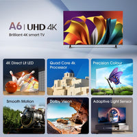 Hisense 58A6N 58-inch 4K UHD LED VIDAA Smart TV Dolby Vision AI Upscaler Game Mode Plus Voice Control - Image 4