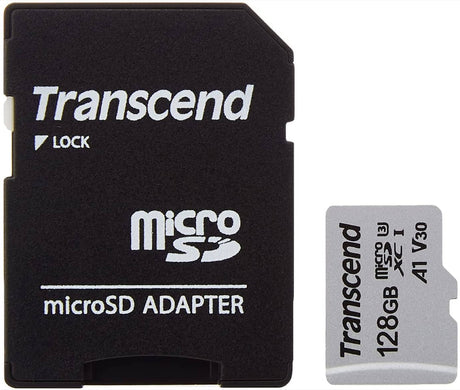 Transcend 128GB Micro SDXC C 10 Uhs-I U1/U3 V30 A1 with Adaptor