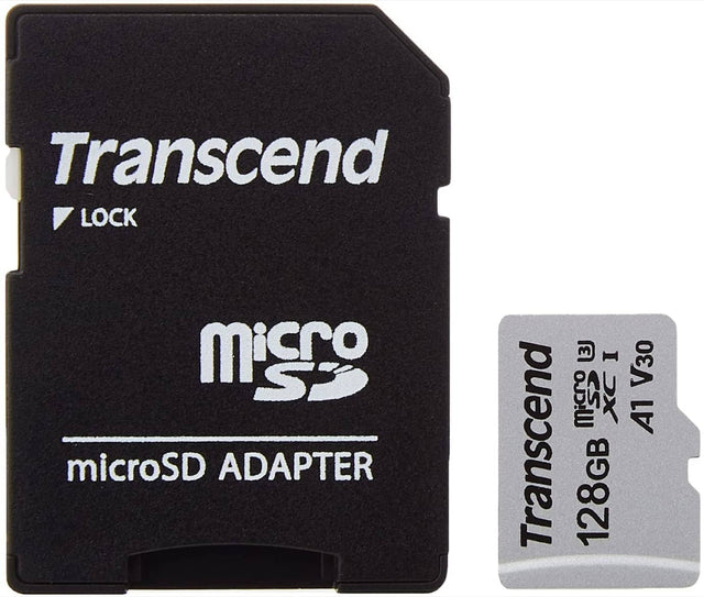 TRANSCEND 128GB MICRO SDXC C 10 UHS-I U1/U3 V30 A1 WITH ADAPTOR