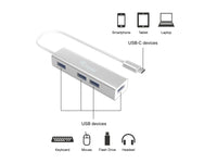 Equip Hub, USB-C - 4-PORT USB 3 Aluminum