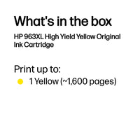 HP 963XL High Yield Yellow Original Ink Cartridge,~1,600 pages - Image 3