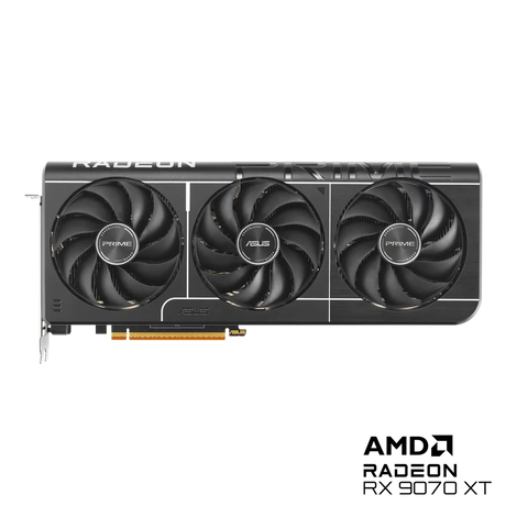 ASUS Prime Radeon RX 9070 XT OC Edition 16GB GDDR6 256-bit PCIe 5.0 Triple-Fan Graphics Card