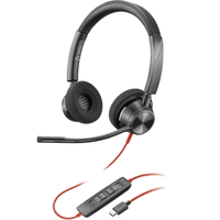 Poly Blackwire 3320 Stereo Microsoft Teams Certified USB-C Headset +USB-C/A Adapter - Image 2