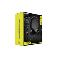 Port Black Comfortable Office Stereo USB Headset