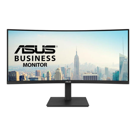 ASUS VA34VCPSR Docking Monitor, 34 WQHD, 1500R Curved, USB-C PD 96W, RJ45 Ethernet, USB Hub, Ergonomic Stand