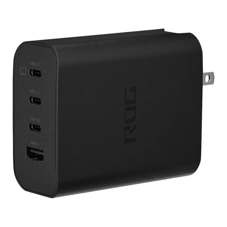 ASUS ROG 140W USB-C GaN Charger 90XB09IN-BPW000   4-Port   Fast Charging   Compact Up to 140 watts of total output 3 xUSB-C and