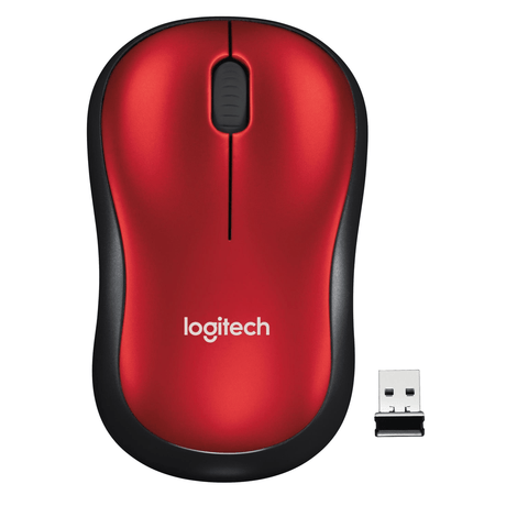 Logitech M185 - Wireless Mouse - Red
