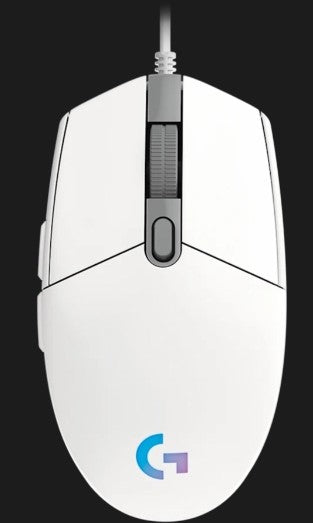 Logitech Mouse Wired G203 Lightsync Whit