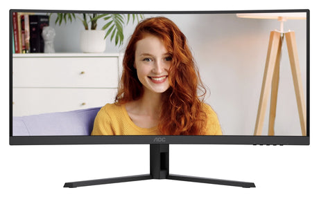 AOC-CU34B3E B3 Monitor, 34 Inch Curved, 4ms (GtG), VA LCD, 3440*1440 120Hz, 300nits, HDR10