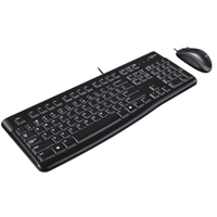 Logitech MK120 Corded Full-Size USB Keyboard and Mouse Combo Spill-Resistant - Image 2