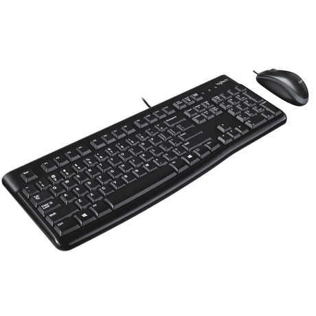 Logitech MK120 - Wired Keyboard and Mouse combo - Black - USB