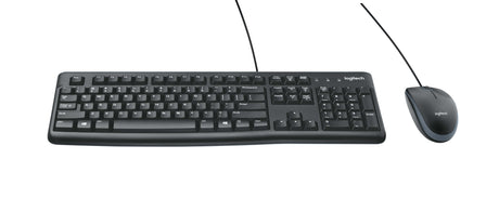 Logitech MK120 Corded Full-Size USB Keyboard and Mouse Combo Spill-Resistant