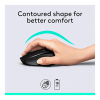 Logitech MK345 Wireless Full-Size Keyboard and Mouse Combo with Wrist Rest (Black) - Image 5