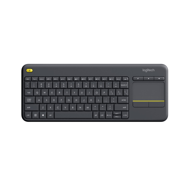 Logitech K400 Plus - Wireless Keyboard - Touchpad - Black - USB