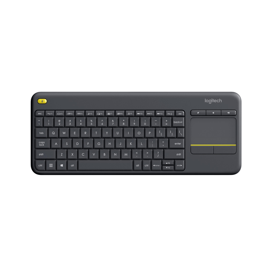 Logitech K400 Plus - Wireless Keyboard - Touchpad - Black - USB