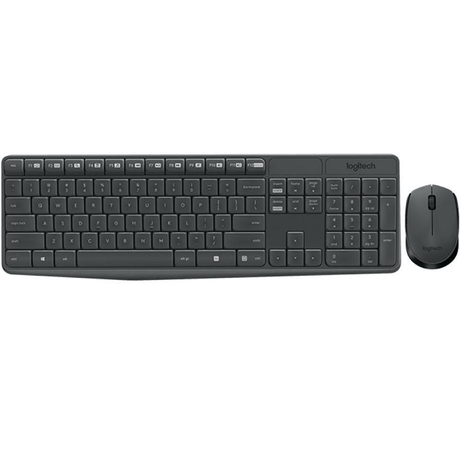 Logitech MK235 - Wireless Keyboard and Mouse combo - Graphite - USB