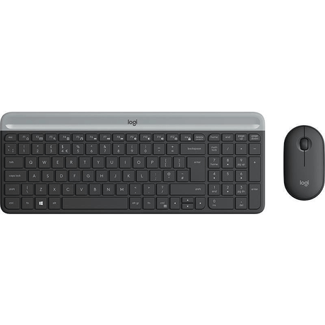 Logitech MK470 - Wireless Keyboard and Mouse combo - Graphite - Slimline - USB