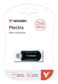 Verbatim Plectra USB-C Flash Drive 256GB Black