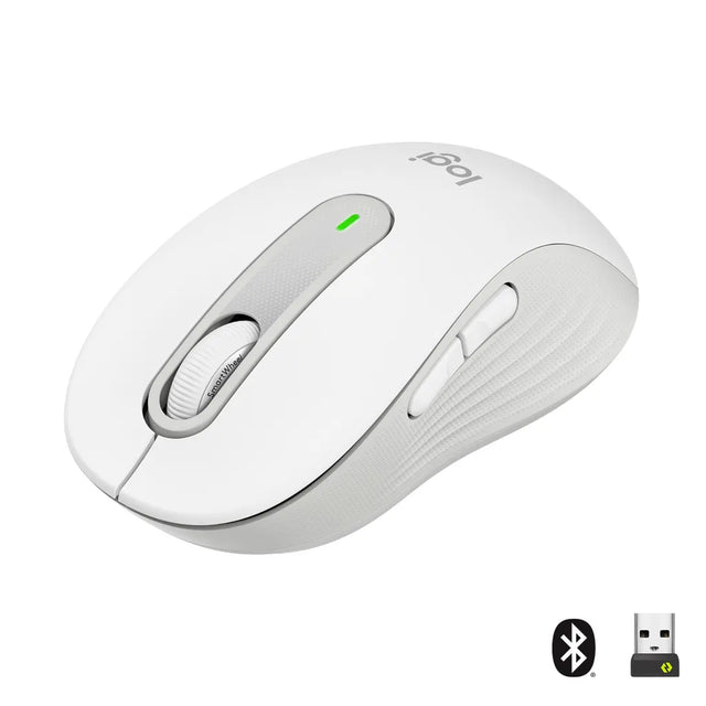 Logitech Signature M650 Wireless Silent Mouse Dual Connectivity 4000 DPI (White)