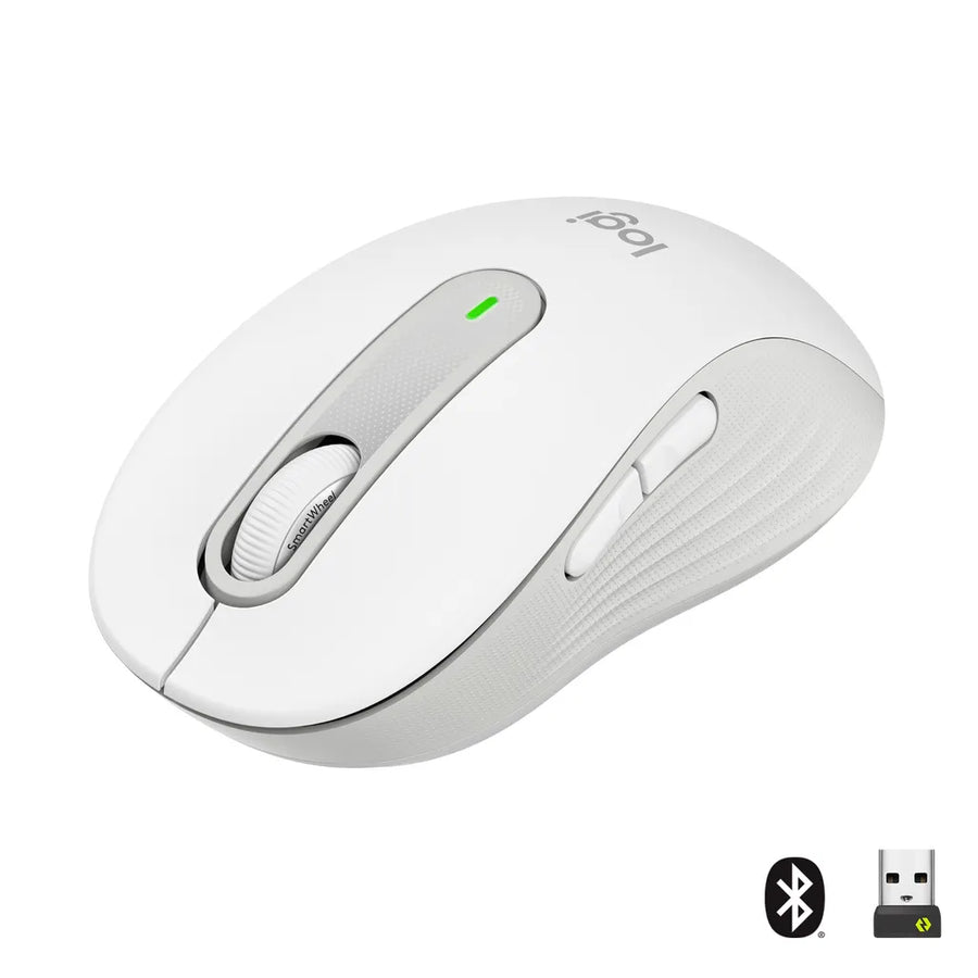Logitech Signature M650 Wireless Silent Mouse Dual Connectivity 4000 DPI (White)