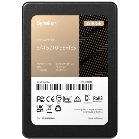 Synology 3840GB 2.5-inch SATA Serial ATA III SSD