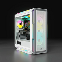 Corsair iCUE 5000T RGB Mid-Tower ATX PC Case with Tempered Glass (White) - Image 2