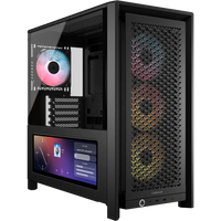 Corsair Frame 4000D LCD RS ARGB Premium Mid-Tower PC Case Black 14.5-inch LCD 4x RS120 ARGB Fans Dual 360mm