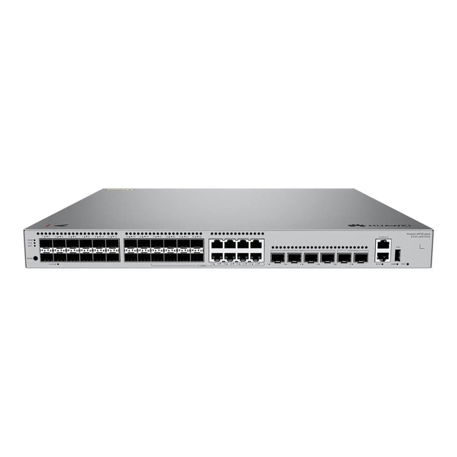 S530-24ST4XE  24*GE SFP ports  8 of which are dual-purpose 10/100/1000 or SFP  4*10GE SFP+ ports  2*12GE stack ports