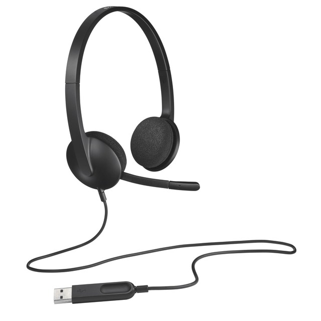 Logitech H340 - Stereo Headsets - Black - USB