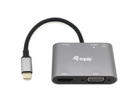 Equip Hub, TYPE-C to VGA + HDMI (PD)