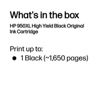 HP 950XL High Yield Black Original Ink Cartridge ~2 300 pgs - Image 3