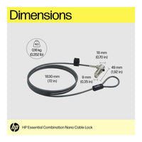 HP Accessories HP Essential Nano Combination Cable Lock - Image 5