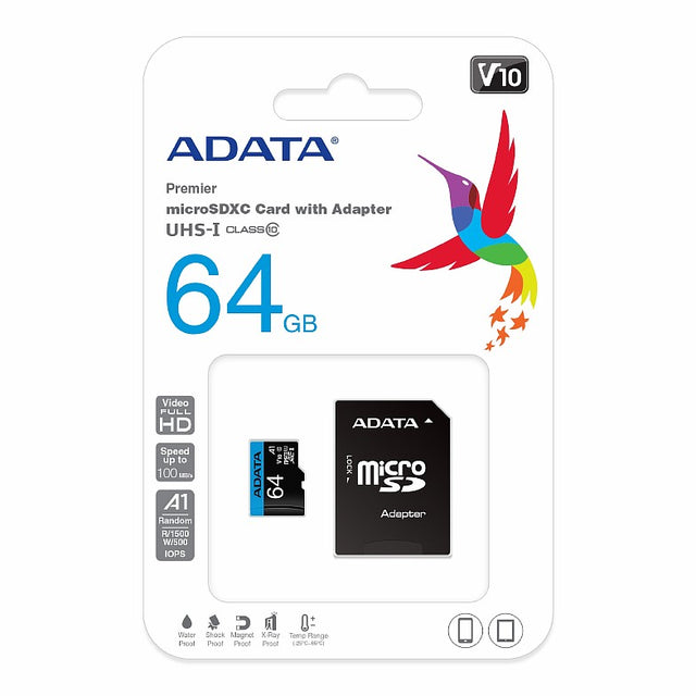 ADATA MICRO SDXC 64GB UHS-I CL10 V10 A1