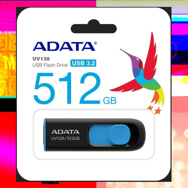 ADATA USB 3.2 RETRACTABLE 512GB BLK/BLU