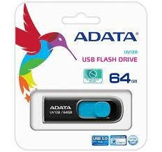 ADATA USB 3.2 RETRACTABLE 64GB BLK/BLU